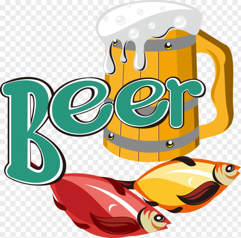 Vector Beer And Fish Vecteur PNG