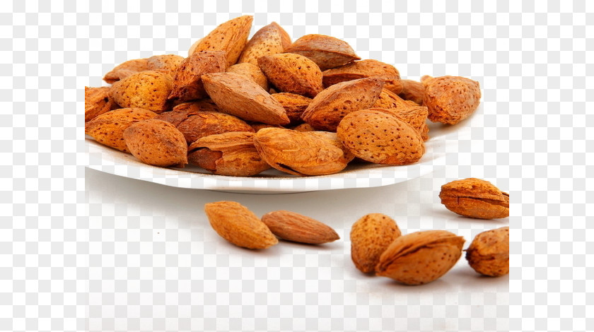 A Plate Of Almonds Soft Drink Almond Apricot Kernel Nut PNG