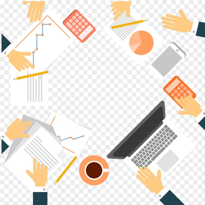 Business Meeting Border Vector Material Graphic Design PNG