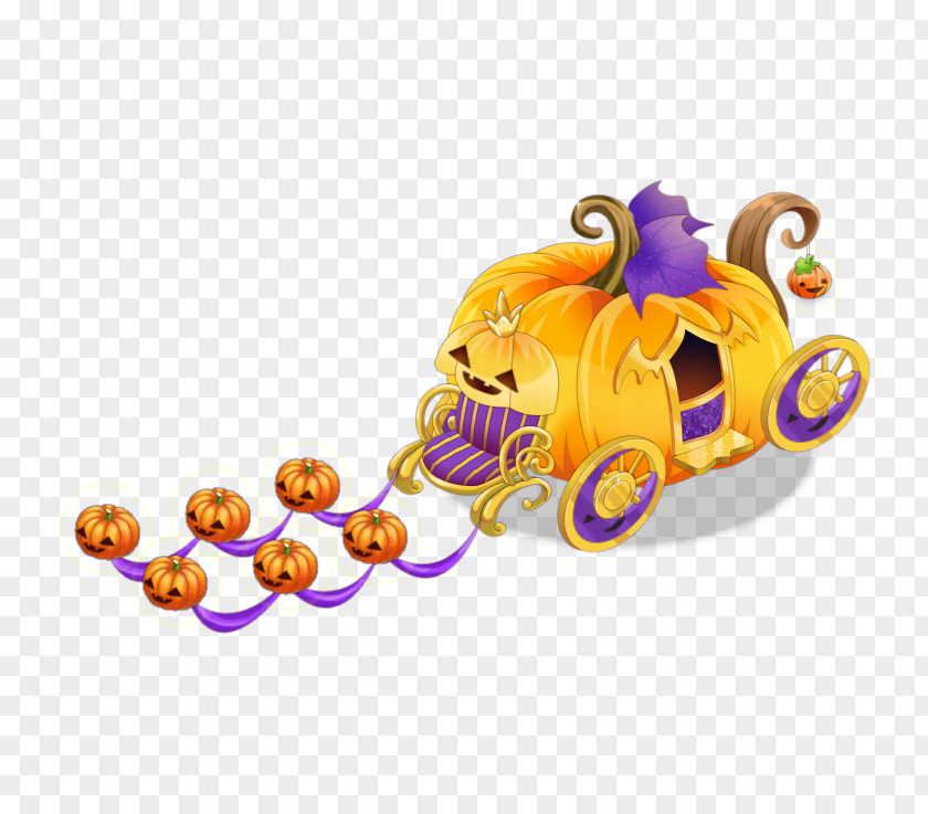 Cartoon Luxury Pumpkin Carriage Cinderella Car Calabaza PNG