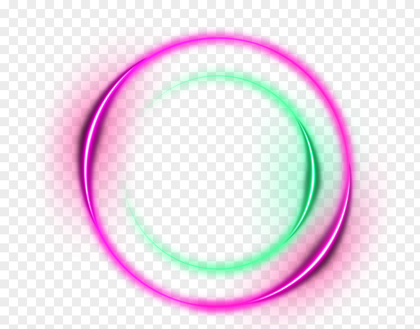 Purple Halo Light Effect Ring Element PNG