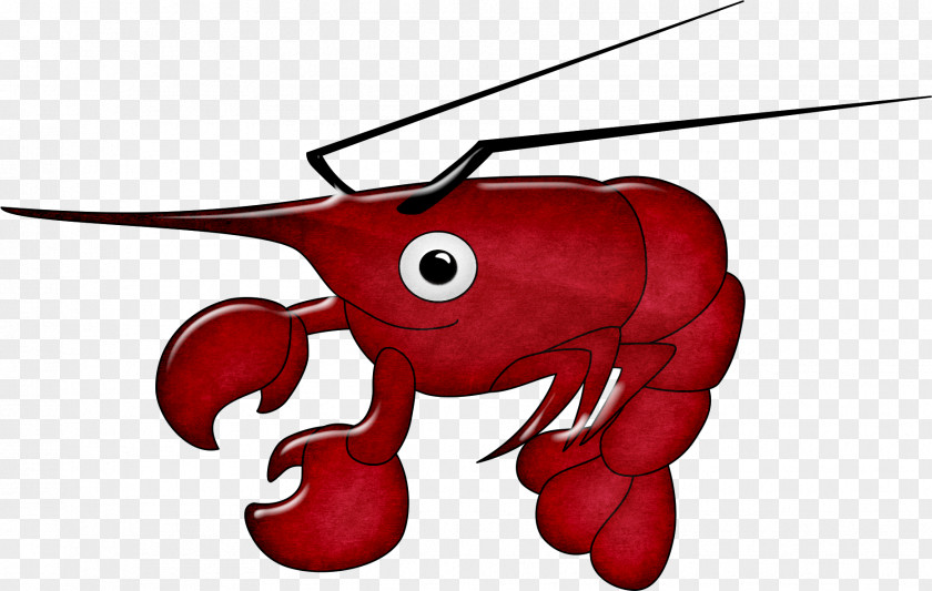 Red Shrimp Cartoon Sticker Lobster Clip Art PNG