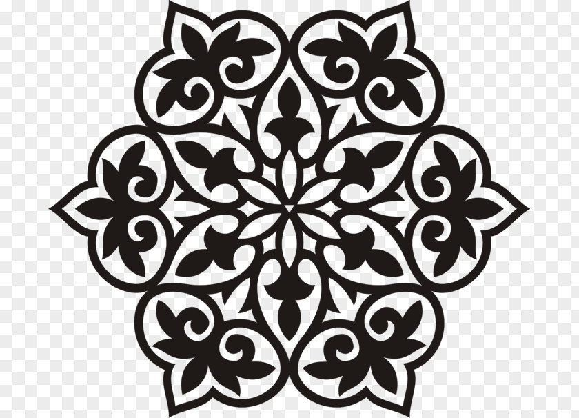 Trifold Stencil Design Motif Ornament Silhouette PNG