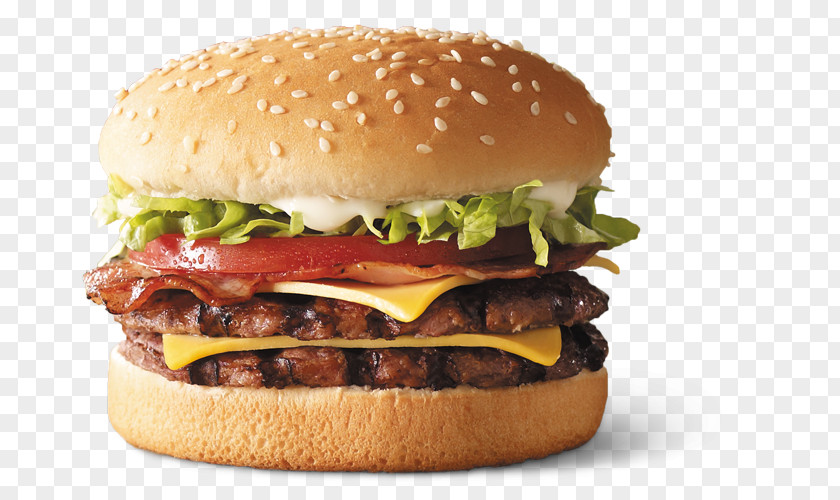 Bacon Deluxe Cheeseburger Hamburger Whopper PNG