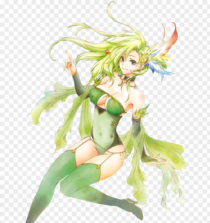 Fantasy Watercolor Final IV Square Video Game Rydia Of Mist ACG PNG