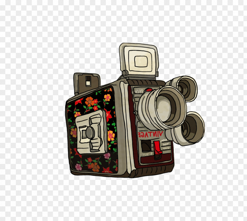 Hand-painted The Camera Digital Photography Suitcase PNG