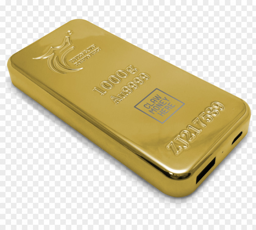 Gold Bar Electronics Battery Charger PNG