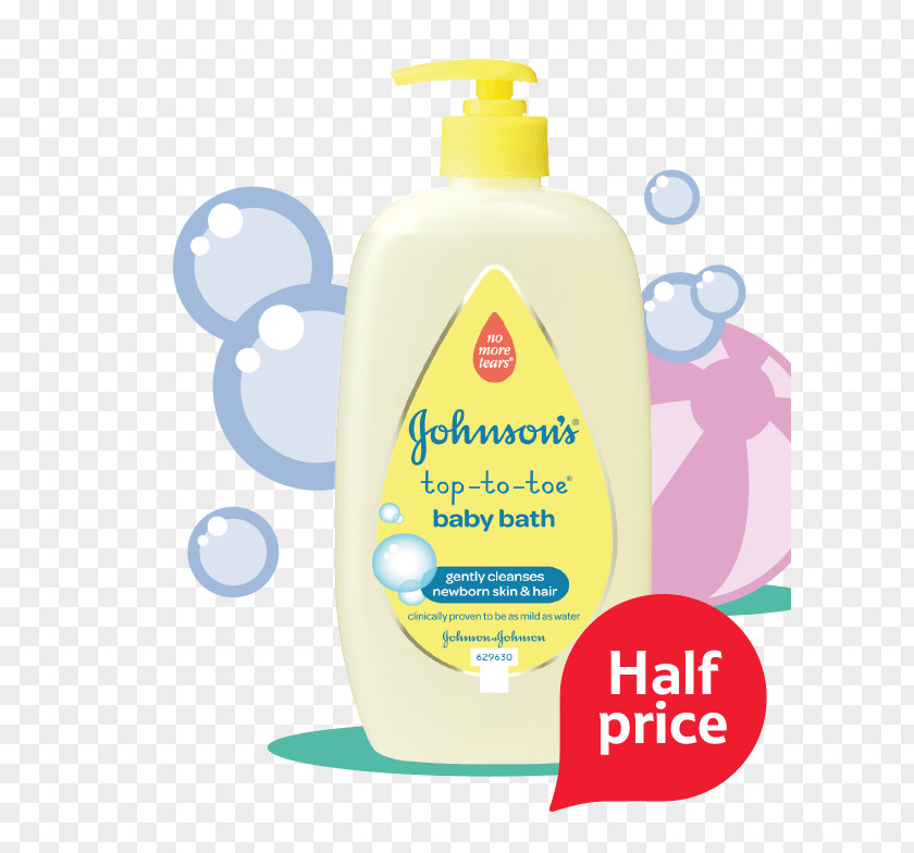 Half Price Lotion Johnson & Johnson's Baby Bathtub Bathing PNG