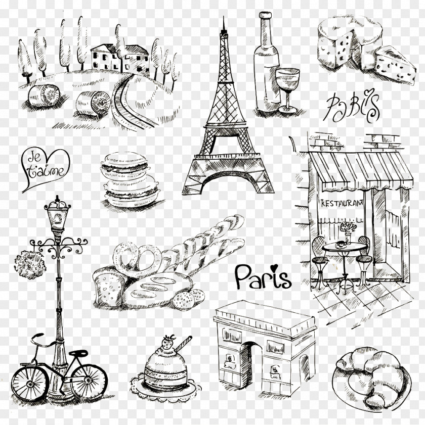 France Travel Sketch Pictures Paris Stock Photography Royalty-free Illustration PNG