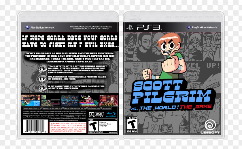 Game Box Scott Pilgrim Vs. The World: Xbox 360 PlayStation 3 Graphic Design PNG