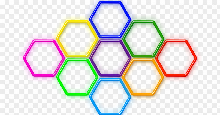Symmetry Yellow Hexagon Background PNG