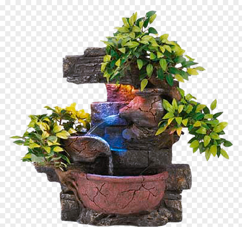 Bonsai Drinking Fountains Garden Patio PNG