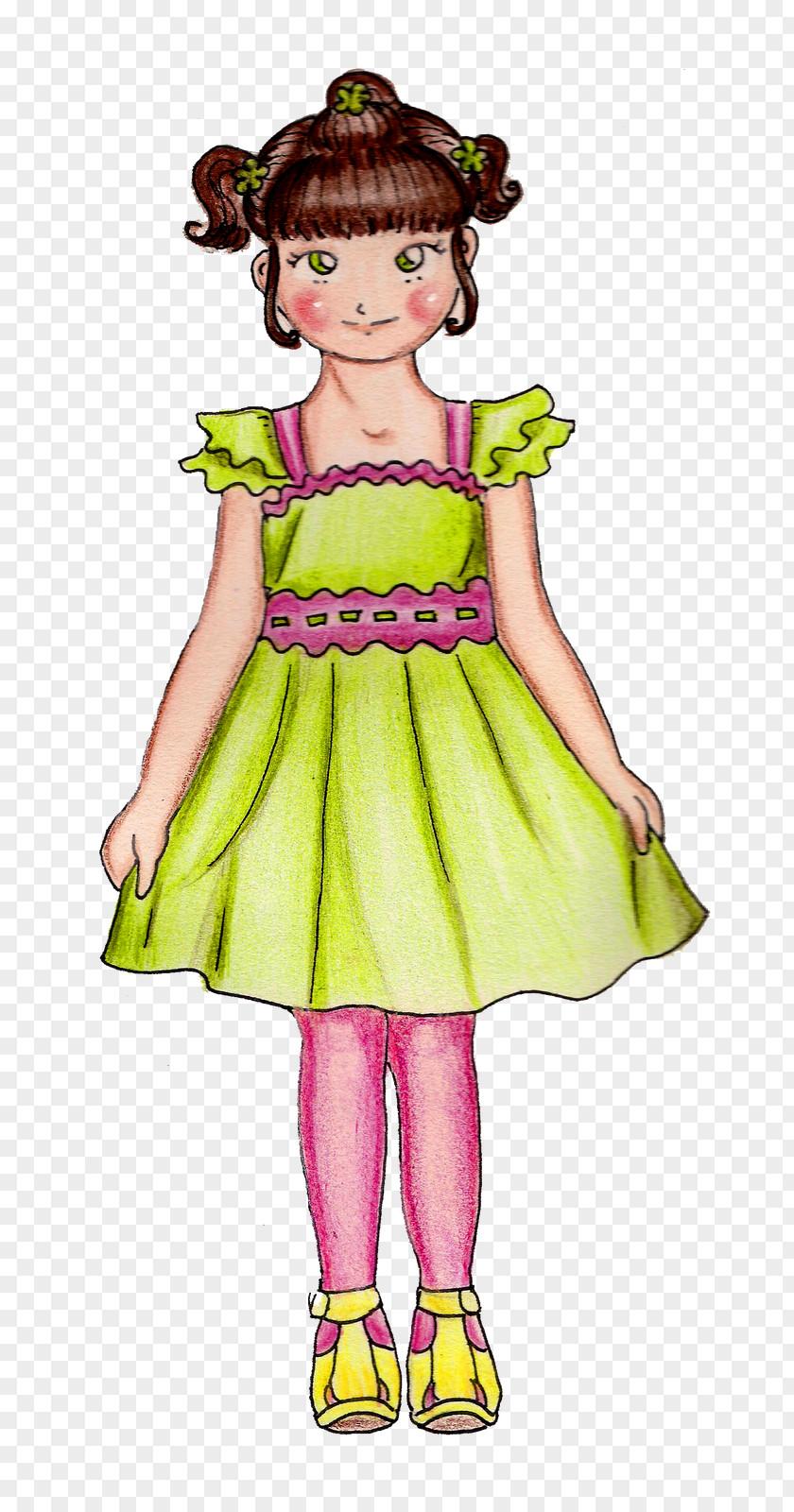 Dress Toddler Fairy Green PNG