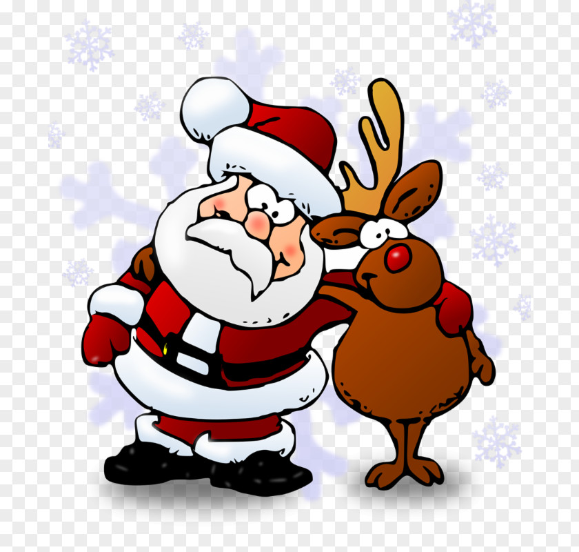 Pleased Christmas Eve Santa Claus Cartoon PNG