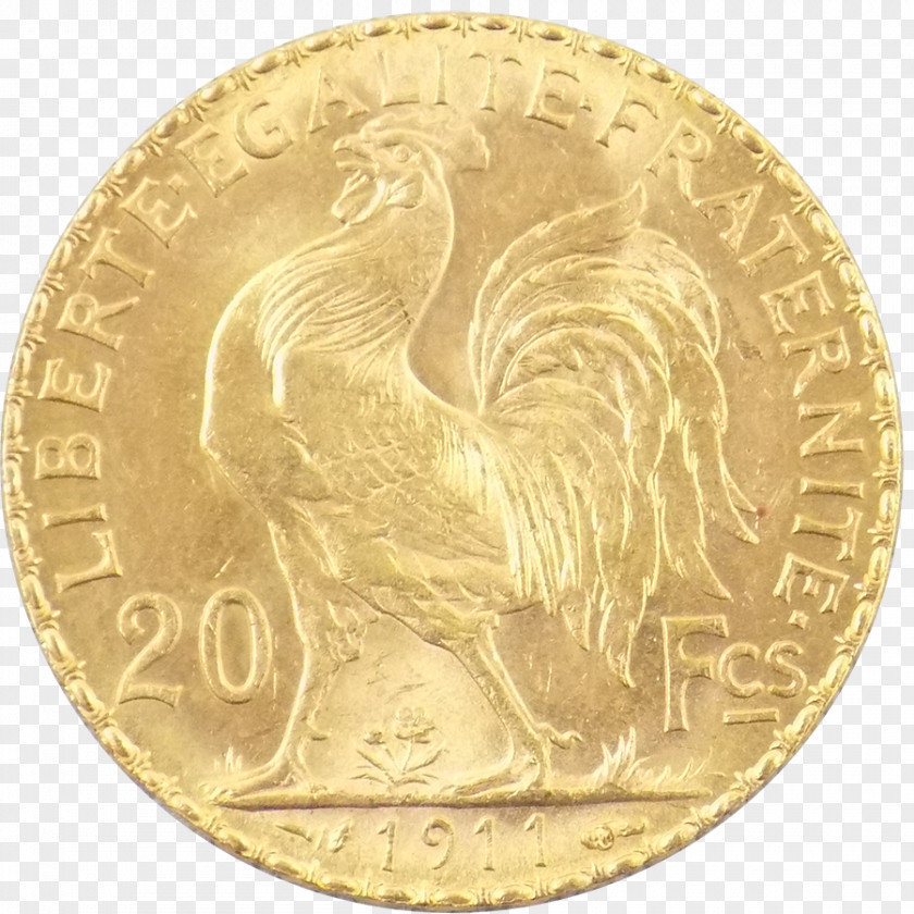 Coin Gold Rooster PNG