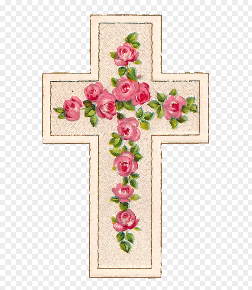 Easter Cross Christian Pink Clip Art PNG