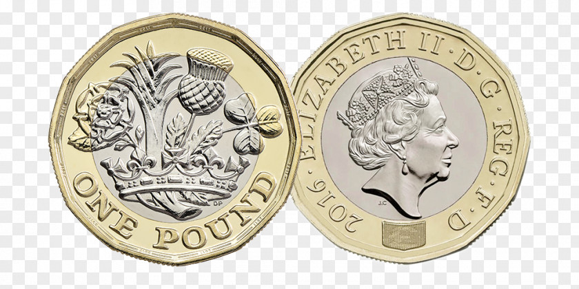 United Kingdom One Pound Coin Currency Money PNG
