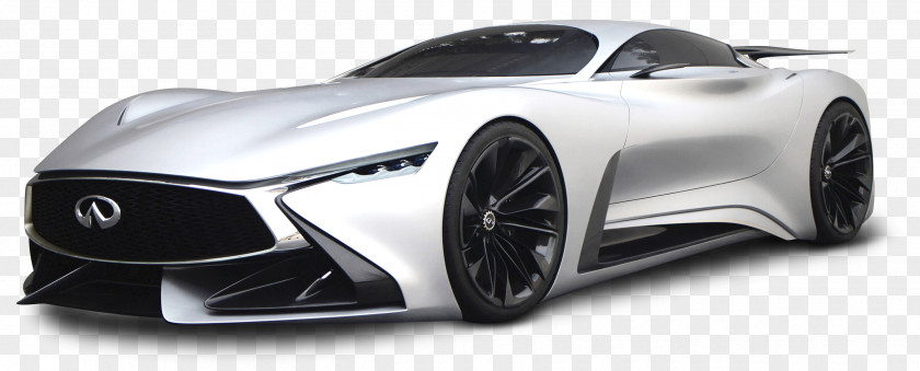 White Infiniti Vision GT Car Gran Turismo 6 Sport Concept PNG