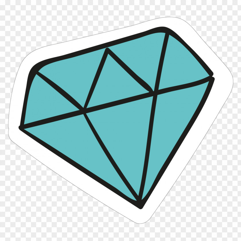 Cartoon Diamond Sticker Telegram Pop Art PNG