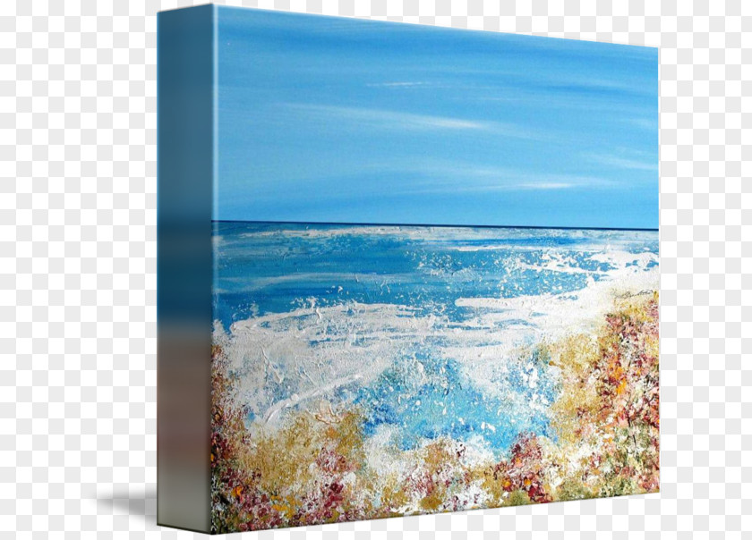 Coral Reef Freeport Painting Shore Ocean Gallery Wrap PNG