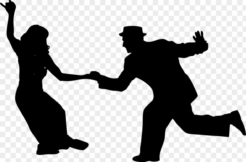 Dancing Lindy Hop Swing Ballroom Dance Silhouette PNG