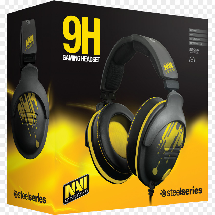 Headphones SteelSeries 9H 9 H Headset-Fnatic Team Edition 61104 Natus Vincere PNG