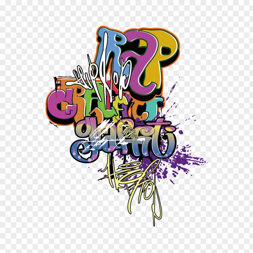 Creative Drawing Decorative Material Graffiti Mural Tag Art PNG