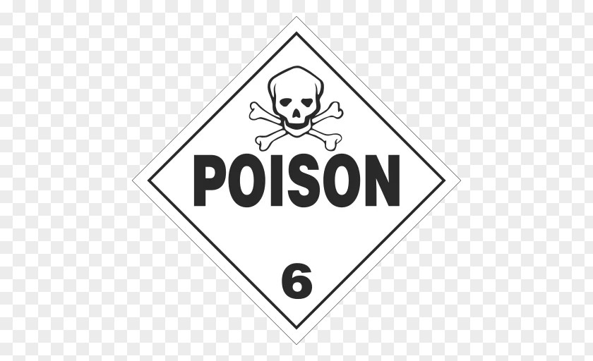 Dangerous Goods Placard HAZMAT Class 6 Toxic And Infectious Substances Toxicity United States Department Of Transportation PNG