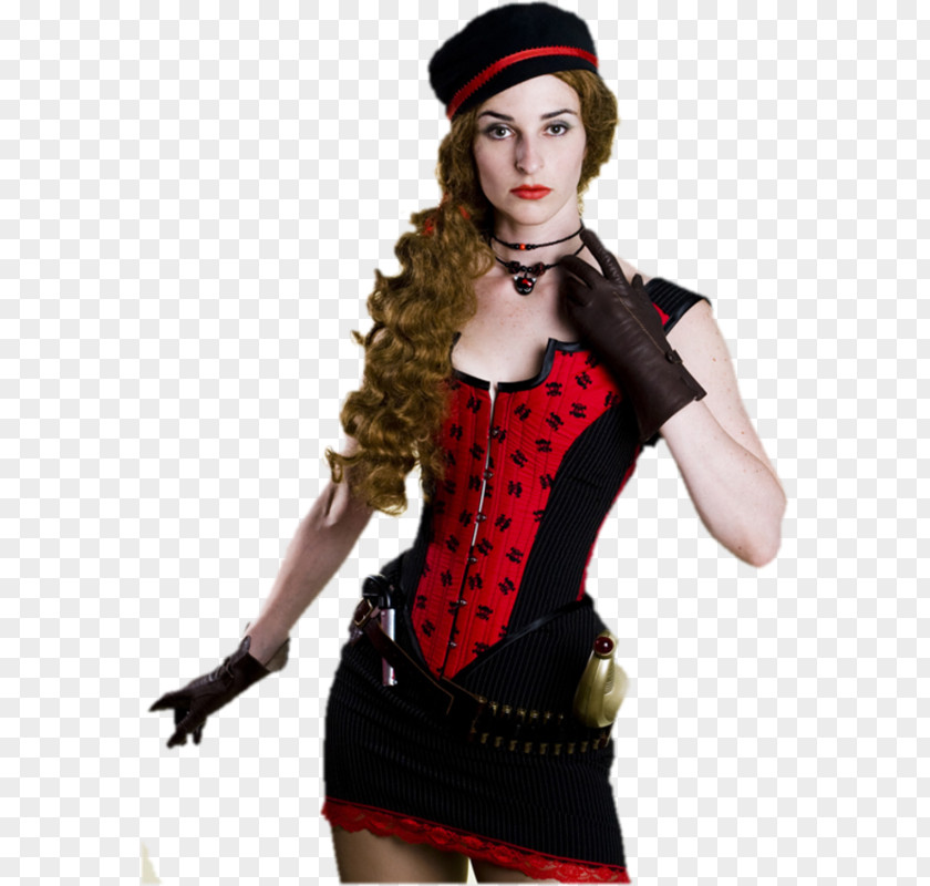 Female Photographer Corset Fashion PNG