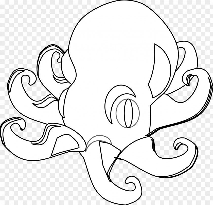 OCTOPUS Clipart Black And White Octopus Drawing Clip Art PNG