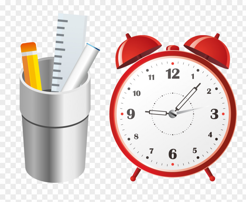 Pen Vector Material Alarm Clock Stopwatch Stock Photography PNG