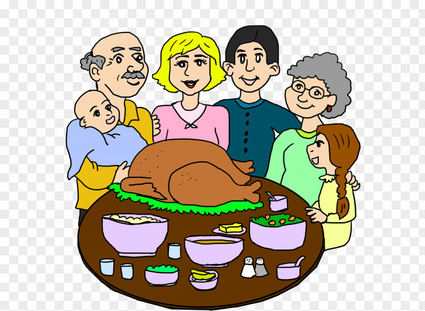Thanksgiving Dinner Meal Eating Turkey Meat PNG