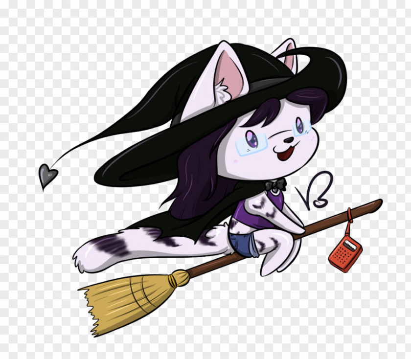 Bethany Ecommerce Illustration Clip Art Character Purple Broom PNG