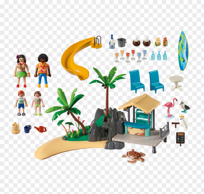 Play Mobil Playmobil Island Juice Bar 6979 Game Playground Slide PNG