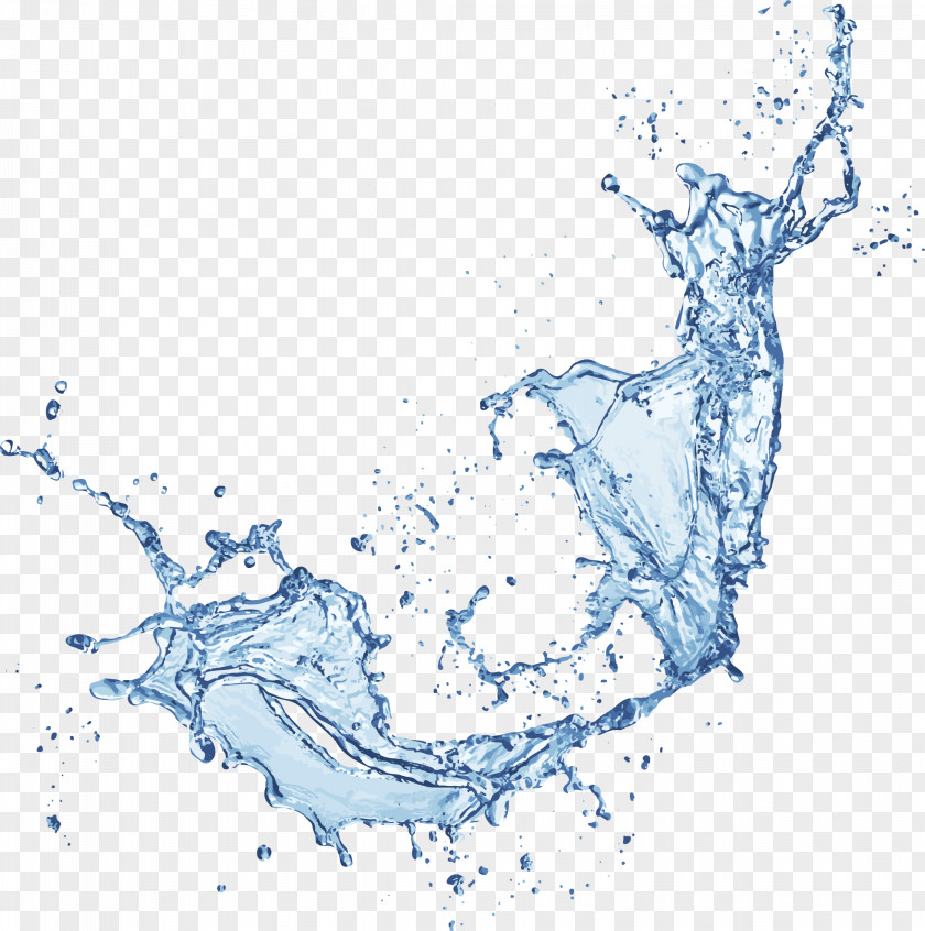 Small Fresh Blue Splash Water PNG