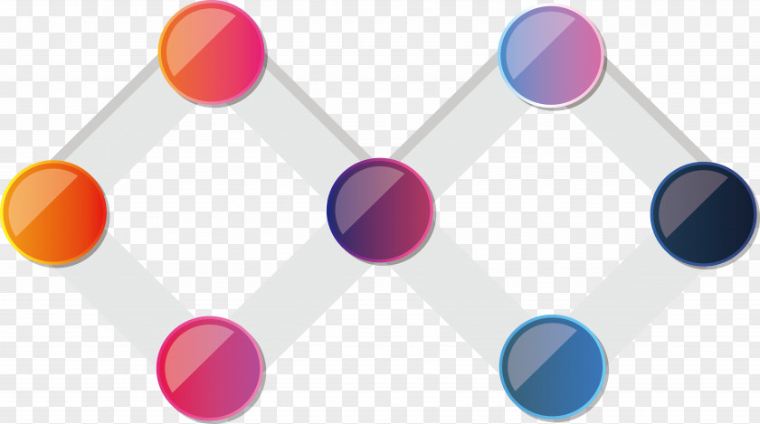 Crystal Color Circle Chart Flowchart Designer PNG