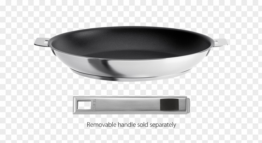 Frying Pan Cookware Kitchenware Stainless Steel Handle PNG