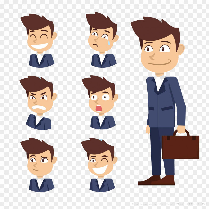 Funny Man Character Cartoon Illustration PNG