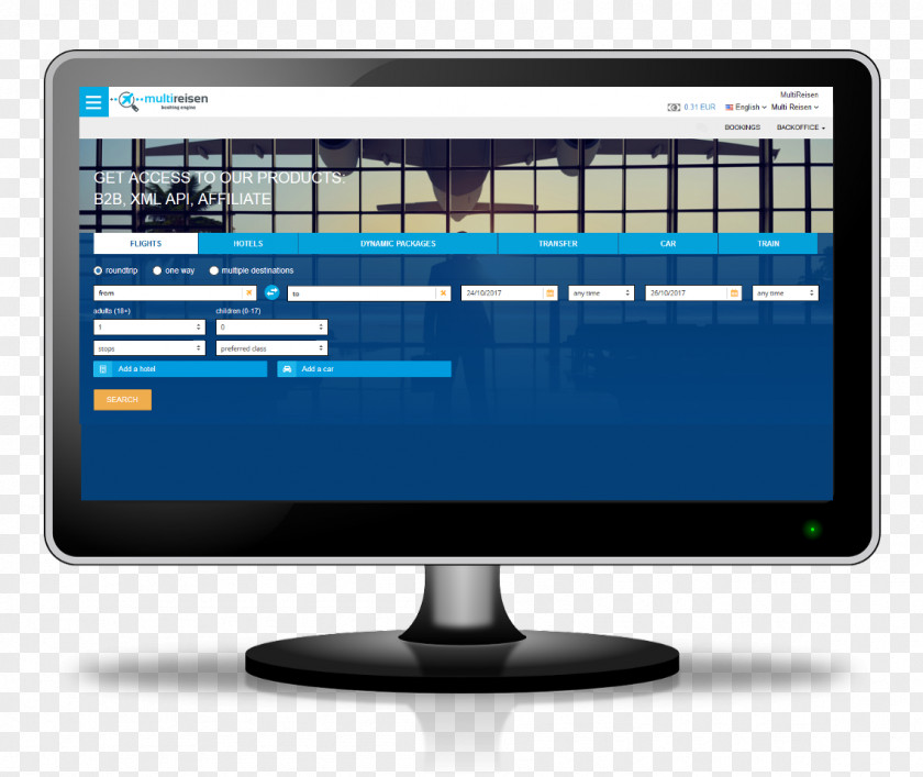 Online Hotel Reservations Computer Monitors Internet Booking Engine Consolidator PNG