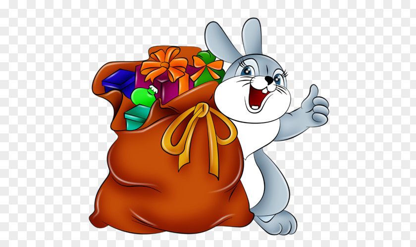 Rabbit With A Gift Mickey Mouse Christmas The Walt Disney Company Clip Art PNG