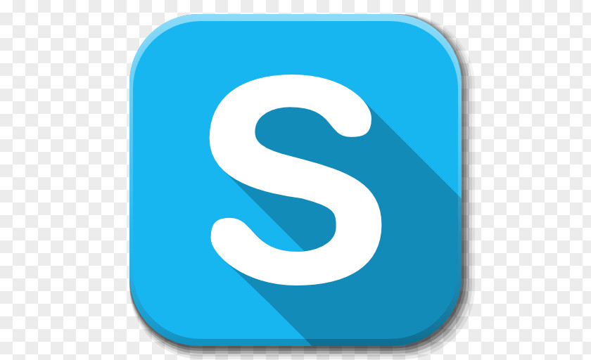 Apps Skype B Blue Text Symbol Aqua PNG