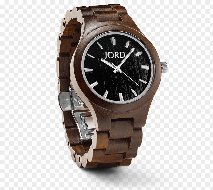 Sandal Wood Watch Jord Clock Strap PNG