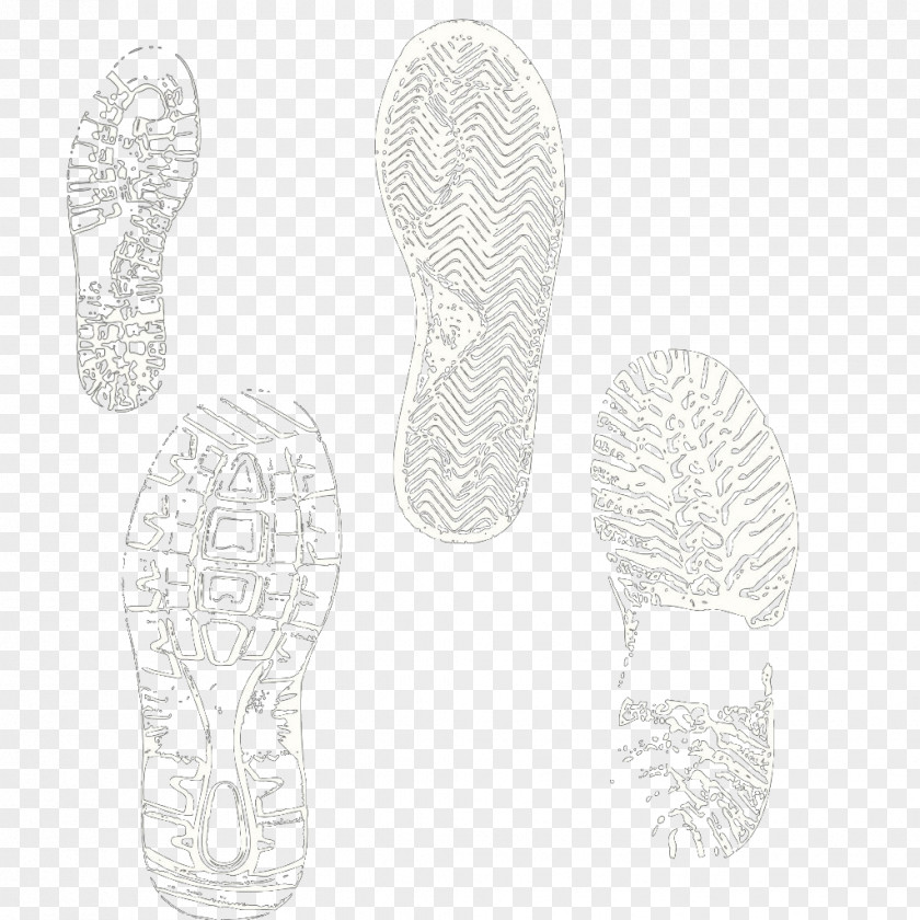 Textured Design Elements Footprints White Shoe Black Pattern PNG