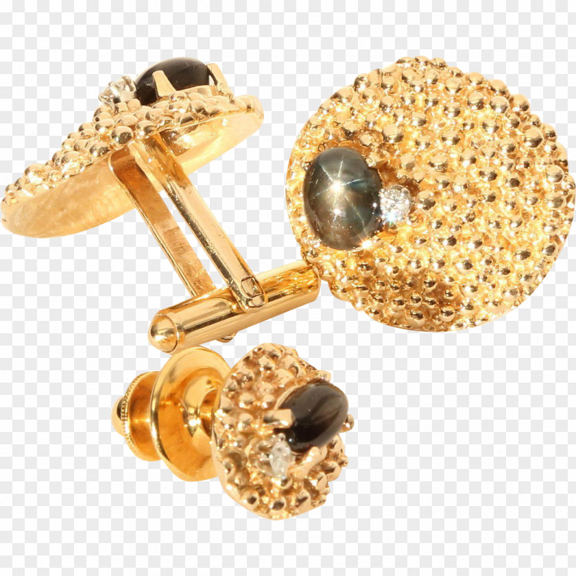 Gemstone Earring Star Sapphire Body Jewellery Cufflink PNG