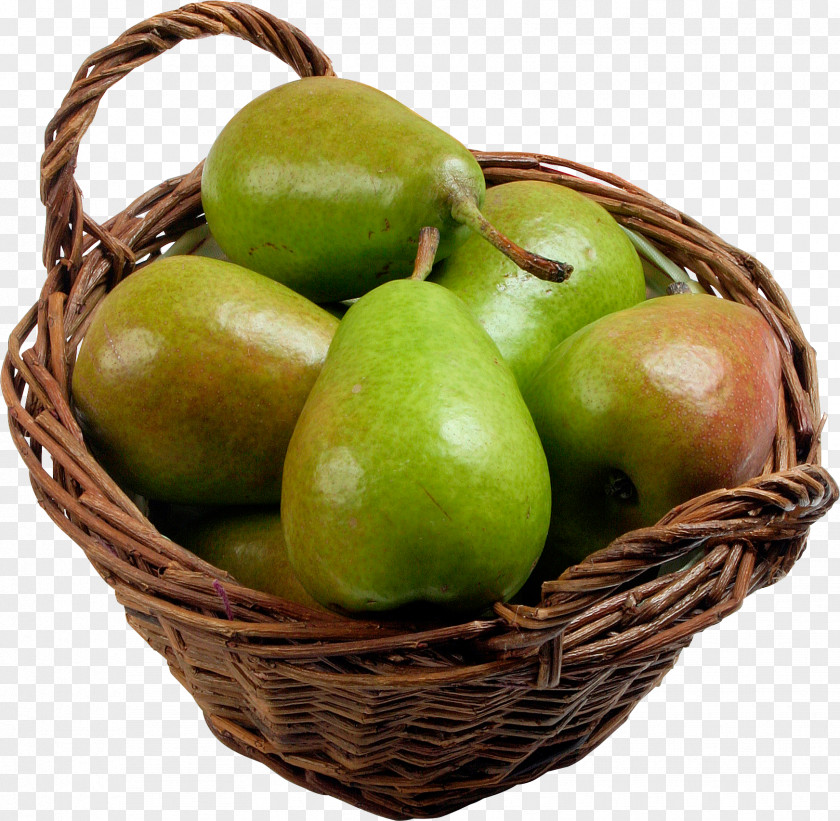 Green Pears In Basket Image Pear Clip Art PNG