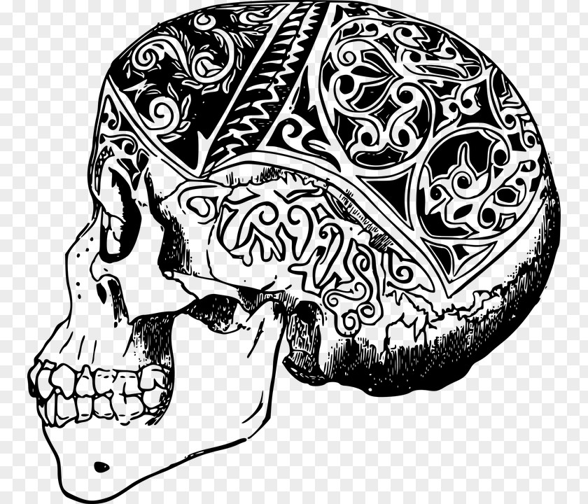 Indian Skull Tattoo Clip Art PNG