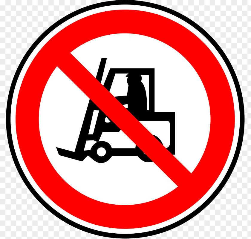 Prohibited Sign Forklift No Symbol Sticker Clip Art PNG