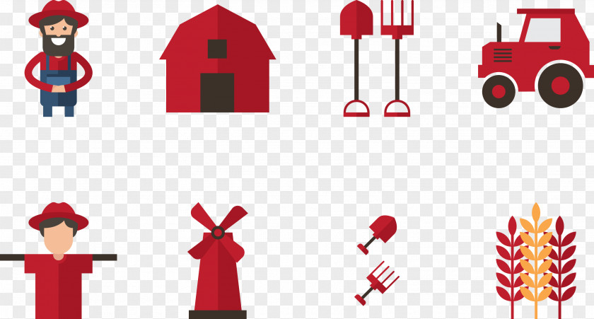 Wheat Picking Tool Farmer Illustration PNG