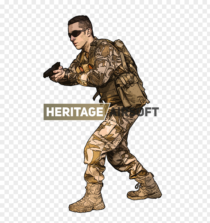 Soldier Airsoft Military Camouflage Uniform PNG