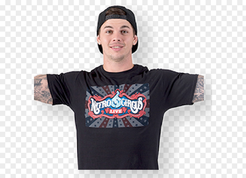 T-shirt Groupama Arena Nitro Circus Black M Shoulder PNG